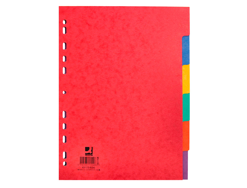 INTERCALAIRE Q-CONNECT CARTE LUSTRE 225G 6 POSITIONS A4 210X297MM