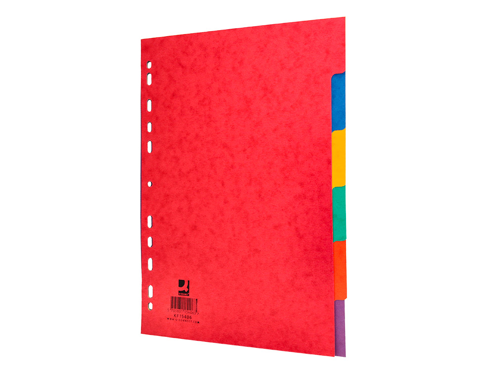 INTERCALAIRE Q-CONNECT CARTE LUSTRE 225G 6 POSITIONS A4 210X297MM