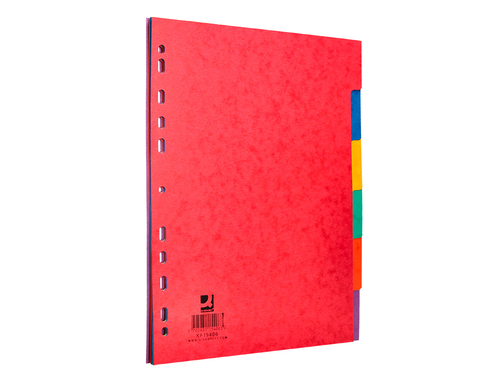 INTERCALAIRE Q-CONNECT CARTE LUSTRE 225G 6 POSITIONS A4 210X297MM