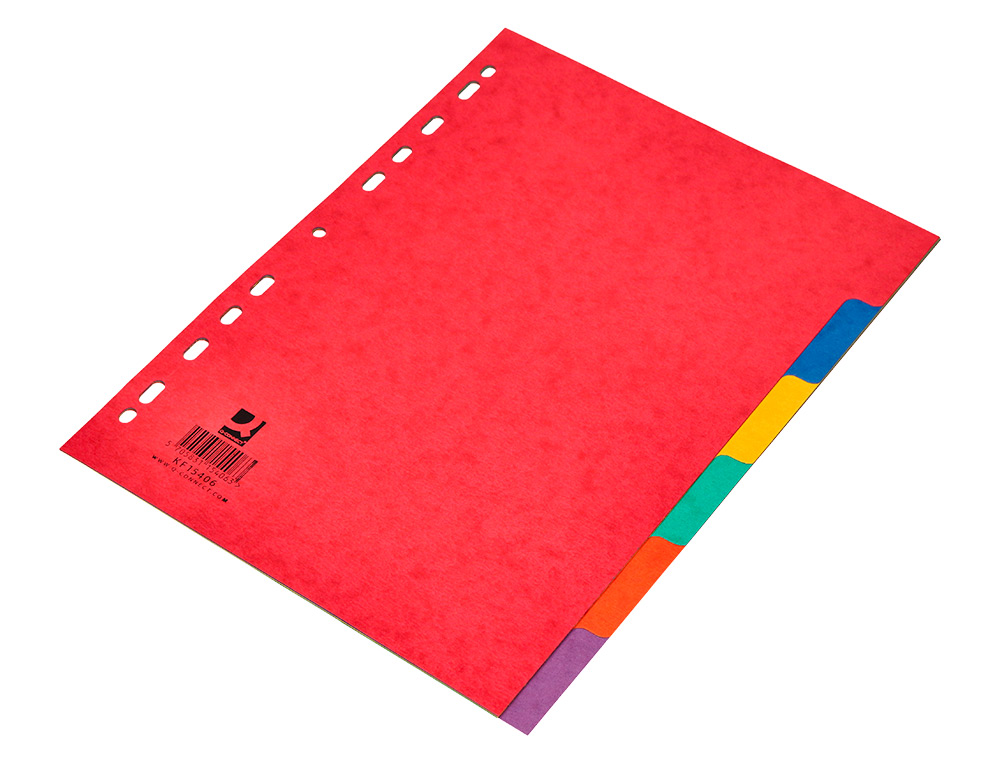 INTERCALAIRE Q-CONNECT CARTE LUSTRE 225G 6 POSITIONS A4 210X297MM