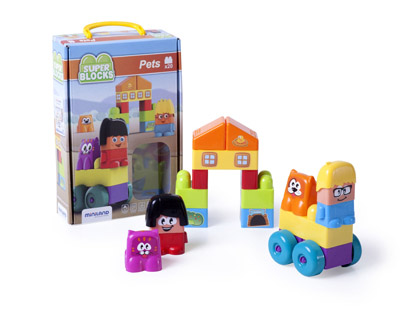 JEU MINILAND SUPER BLOCKS PETS 20 PICES