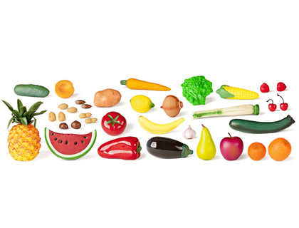 JEU MINILAND FRUITS LGUMES ET FRUITS SECS 36 PICES