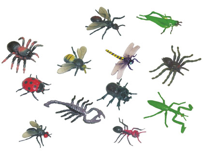 JEU MINILAND INSECTES 12 FIGURINES