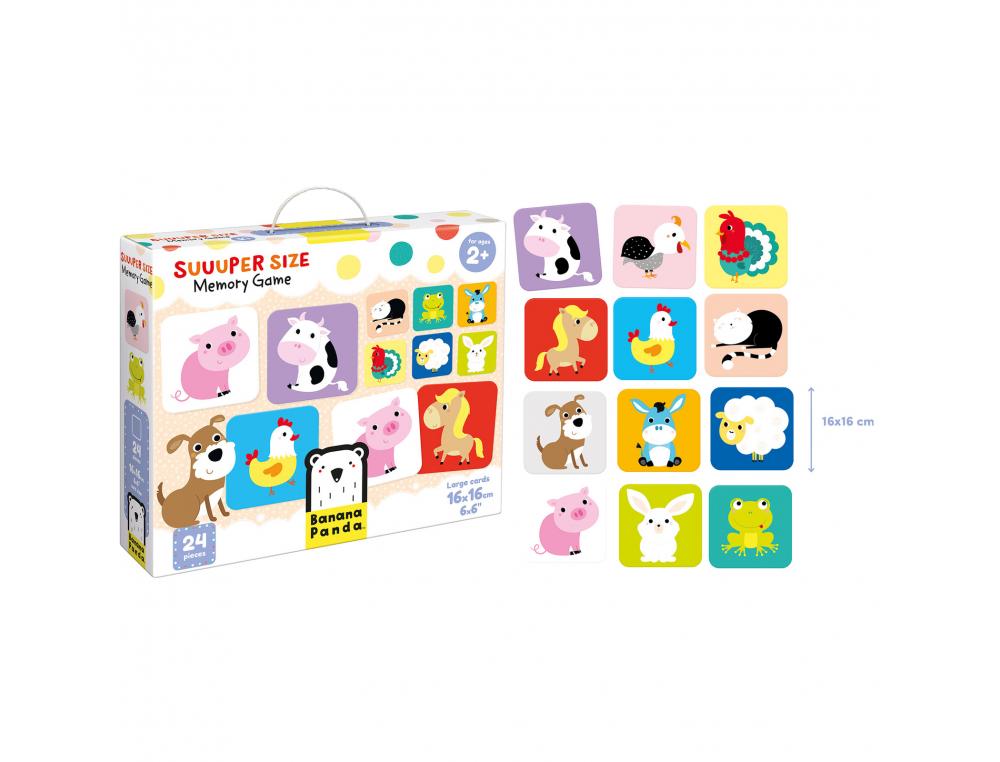 MEMO BANANA PANDA MEMORY XXL LES ANIMAUX GRANDES PIECES    JEUX DE MEMOIRE ET            ASSOCIATIONS 24 FICHES CARTON