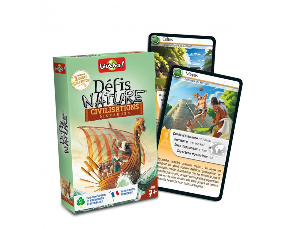 DEFIS NATURE BIOVIVA CIVILISATIONS PERDUES         CARACTERISTIQUES DES ANIMAUX  37 CARTES 1 LIVRET