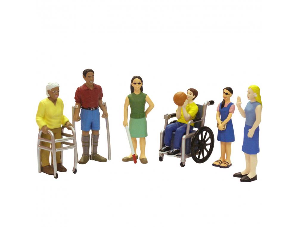 LOT DE 6 FIGURINES  AVEC HANDICAP MINILAND