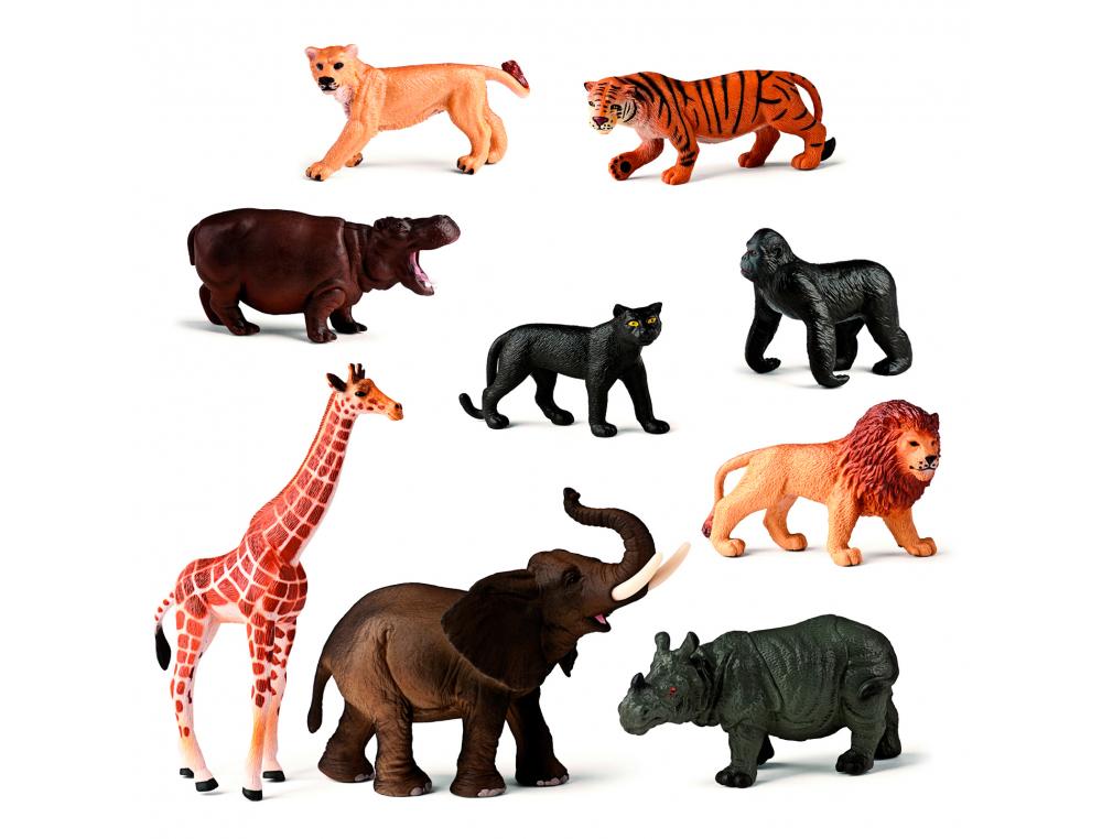LES ANIMAUX DE LA JUNGLE 9 FIGURINES  MINILAND
