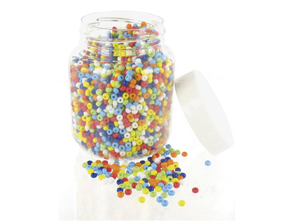 PERLE ROCAILLE OPAQUE DIAMTRE 5MM BOCAL 500G