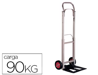 DIABLE PLIANT ALUMINIUM 1100X390X410MM PELLE ACIER ROUES CAOUTCHOUC CHARGE MAXIMALE 90KG POIDS 6.8KG